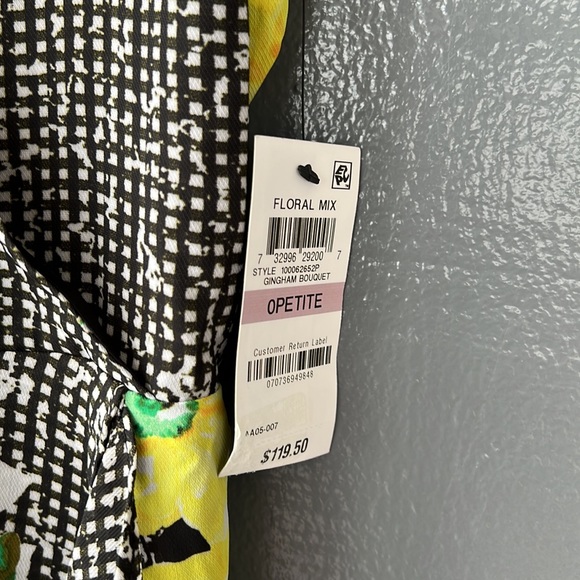 I.N.C size 0P floral mix new dress - Picture 6 of 8